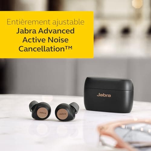 Jabra Elite 85t True Wireless Earbuds, Active Noise Cancelling Long Life and Powerful Earbuds - Wireless Charging Case - Copper Black, One Size - Image 4