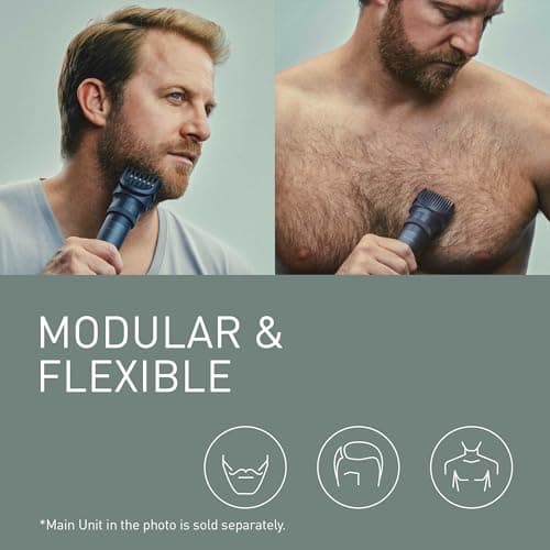 Panasonic MULTISHAPE – système modulaire de soins corps, cheveux et visage - ER-CTW1 : Tête tondeuse pour barbe, cheveux et corps, Noir - Image 4