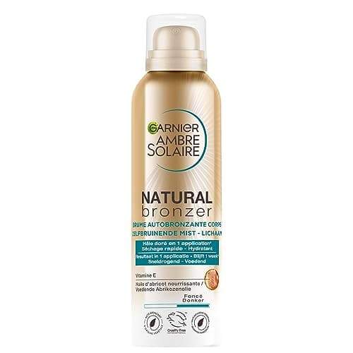 GARNIER Ambre Solaire - Natural Bronzer - Brume Autobronzante Hydratante & Apaisante - Hâle Doré & Lumineux Pendant 1 Semaine - À l'Huile D'Abricot - Vegan & Cruelty Free - Corps - 150 ml - Image 2