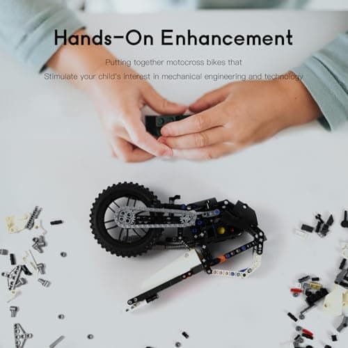CASAFUNY Technic Motorcycle [434 Pieces] Brick Vehicle Building Games, Compatible with Lego Technic for Adults and Children 6+ Years - Image 7