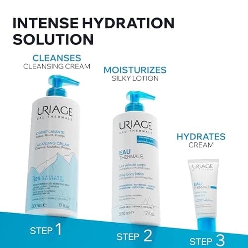 Uriage Crème Lavante Hydratante au BEURRE DE KARITÉ I Gel douche 2-en-1: nettoie et nourrit. Crème moussante nourrissante, parfum cocooning I Visage, Corps & Cheveux I Sans savon I pH physiologique - Image 7