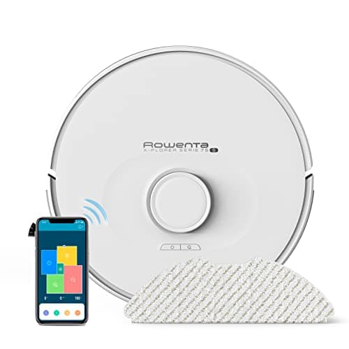 Rowenta Robot Vacuum Cleaner, 4-in-1 Cleaning, Optimized Electronic Wash Function, Ultra-Accurate Laser Navigation, Custom Settings, X-Plorer Series 75 S, White RR8567WH - Image 2
