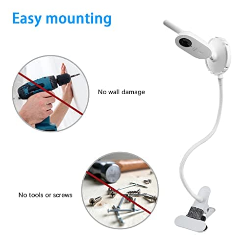 BECEMURU Versatile Flexible Clamp Mount with 1/4 Screw Connection Docking Station Compatible with Philips Avent Video Baby Monitor SCD843/26, SCD833/26, SCD881/26,SCD891/26 - Image 6