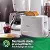 Philips Daily Collection Toaster – 2 Wide Slots, 8 Levels of Browning, Built-in Baked Warmer, Defrost and Auto Shut-Off (HD2581/00) - Image 5