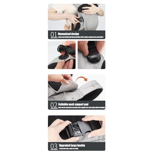 Écharpe Porte-Bébé | Équipement Léger Ajustable Et Ergonomique Pour Sorties | Sac à Dos de Randonnée Porte-Enfant - Pour Papa Maman Randonnée Voyage Avion Activités Quotidiennes Parentalité Portage - Image 8