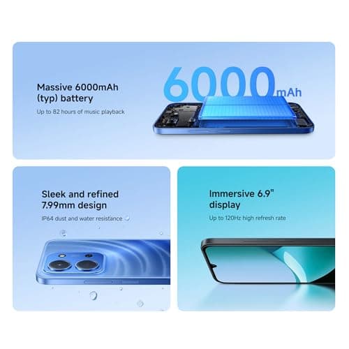 Xiaomi Redmi 15C – Smartphone da 4 + 128GB, Nero Medianoch, Schermo da 6.9 inch 120Hz, MediaTek Helio G81-Ultr, Fotocamera da 50MP, 6000mAh, Does not include a charged battery - Image 4