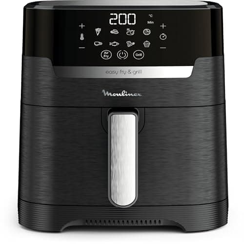 Moulinex Oil Free Deep Fryer + Grill, XL Capacity 4.6L, Up to 6 People, 8 Automatic Programs, Air Fryer, Digital Touch Screen, Adjustable Temperature, Easy Fry & Grill 2-in-1, EZ505810 - Image 3