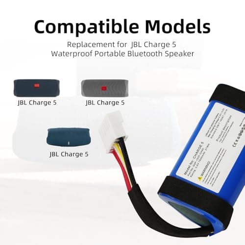 K KYUER GSP-1S3P-CH40 Battery Speaker for JBL Charge 5 Waterproof Portable Bluetooth Speaker with Tools 7500mAh 3.6V - Image 4