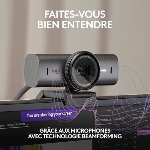 Logitech MX Brio 4K Ultra HD 1080p 60fps Streaming & Collaboration Webcam, 2 Microphones with Noise Reduction, Show Mode, USB-C, Cache for Webcam, Microsoft Teams, Zoom, Google Meet, Graphite - Image 5