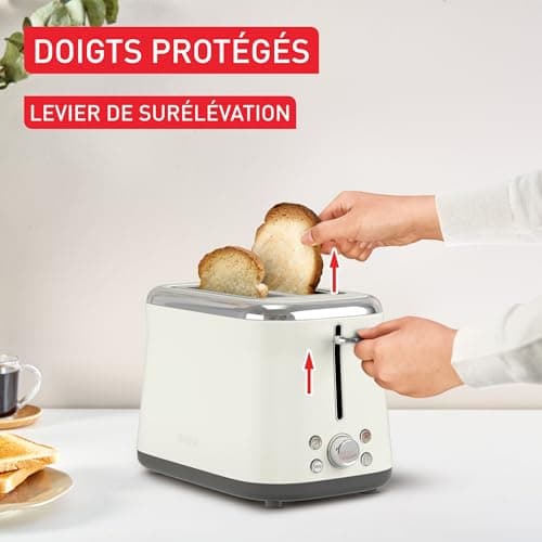 Tefal Collection, Toaster 2 Slots, Retro Stainless Steel Design, Raised Lever, 8 Levels of Gilding, TT720AE0 - Image 5