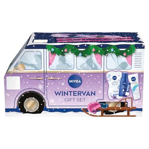 NIVEA Wintervan Coffret cadeau (4 produits) – Coffret cadeau pour femme – Comprend crème hydratante, baume à lèvres, lotion pour le corps et masque visage - Image 2