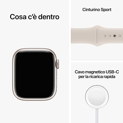 Apple Watch Series 8 (GPS, 41 mm) Aluminium Case with Star Light Sport Bracelet, Regular (Refurbished) - Image 7
