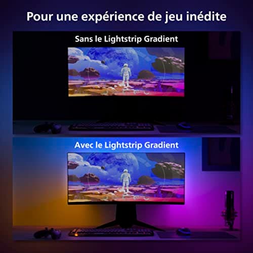 Philips Hue White and Color, Lightstrip Hue Play Gradient PC for 32-34 Inch Screen, Light Sync with Game, Compatible with Alexa, Google Assistant and Apple Homekit - Image 5