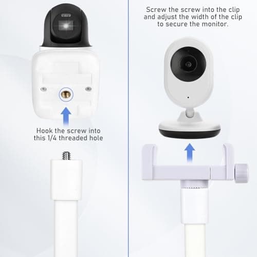 OFFCUP Baby Camera Holder, Universal Baby Monitor / Babyphone Clip Compatible with Philips Avent Flexible Foldable Without Drilling Accessory Holder for Video Baby Monitor - Image 5