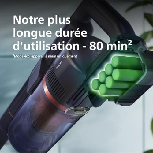 Philips 8000 Series Pet Cordless Vacuum Cleaner, 80 Min Autonomy, Powerful Suction, Floor Recognition, Smart Screen, LED Tips, Aqua & Animals, Anti-Allergic Filtration (XC8055/01) - Image 5
