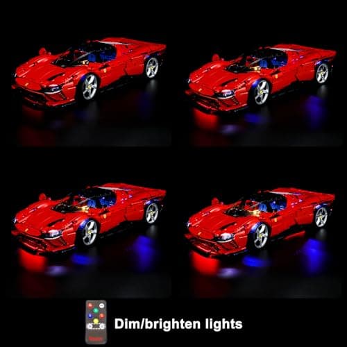 BRIKSMAX Led Lighting Kit for LEGO Technic Ferrari Daytona SP3 - Compatible with Lego 42143 Building Blocks Model- Not Include Lego Set - Image 3