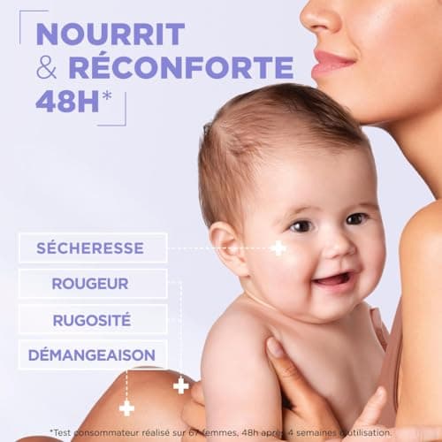 Mixa Expert Peau Sensible - Crème Panthénol Confort - Anti-Démangeaisons - Peaux Très Sèches et Réactives - Visage, Corps, Mains - Bébé, Enfant, Adulte Hypoallergénique - Sans Parfum - 400ml - Image 4