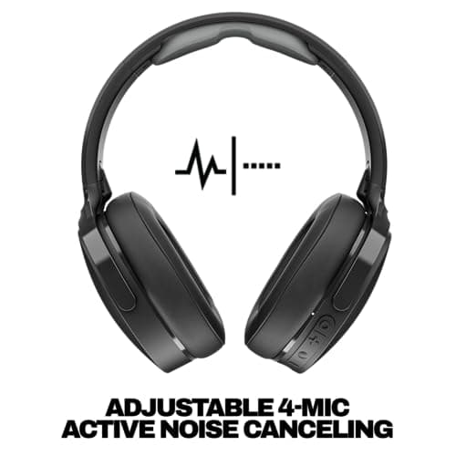 Skullcandy Hesh ANC Wireless Noise Cancelling Supra-Ear Headphones with 22 Hours Battery Life Microphone, Compatible with iPhone + Android + Bluetooth Devices - Black - Image 4