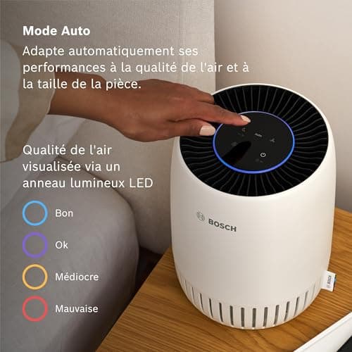 Bosch Air 1000 Air Purifier – Removes Pollutants, with Air Filter and Sleep Mode (< 25 dB(A)) – For up to 23 m² – With Automatic Mode – CADR: 100 m³/h - Image 5