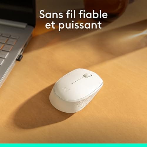 Logitech M171 Wireless Mouse for PC, Mac, Laptop, 2.4GHz with Mini USB Receiver, Optical Tracking, 12 Months Battery Life, Ambidextrous - White - Image 3