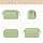 FRODOTGV Trousse de maquillage de voyage avec motif vichy vert, Vichy vert, 1 Size - Image 4