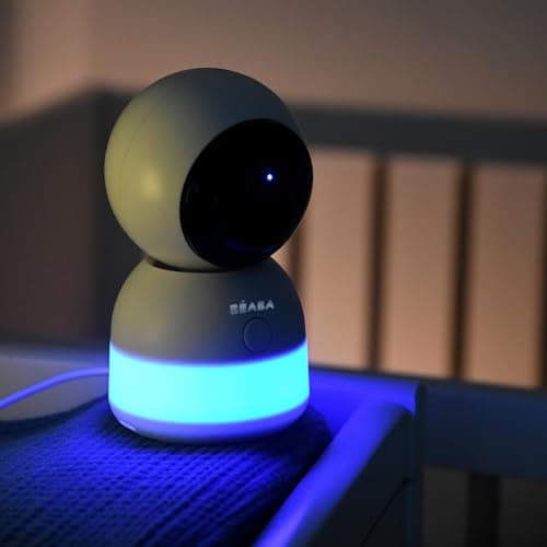 BÉABA, Additional Baby Video Camera, 360° Camera, Night Vision, Mobile App, Walkie Talkie, Lullabies, Thermometer and Humidity Control, Multiple Monitoring, Zen Night Light White - Image 5