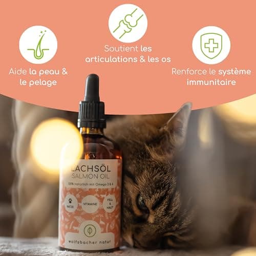 Wolfsbacher Salmon Oil for Cats 100 ml - Natural Atlantic Salmon Oil with Omega 3 and 6 - Image 4
