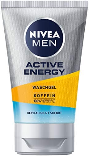NIVEA MEN Gel nettoyant Active Energy (100 ml), gel nettoyant à la caféine 100% naturel, nettoyant pour le visage rafraîchissant et en profondeur - Image 3