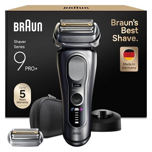 Braun Rasoir Electrique Homme Series 9+ PRO 9617PSI Argent, Etanche, Lames De Précision Ultra-Fines Et Tondeuse Pro Trimmer Pour Bien Raser La Barbe, Coffret Rasage Avec Etui De Voyage - Image 2