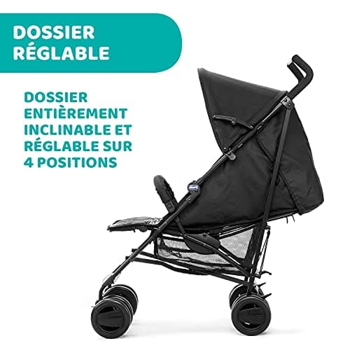 Chicco London Up Lightweight Compact Pushchair with Tilting Backrest with Protective Clamp, Folding Umbrella – From Birth to 15 kg – Matrix – 104 x 46.5 x 83 cm - Image 4