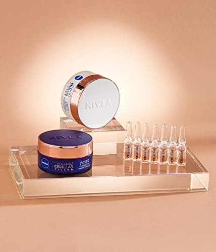 NIVEA Hyaluron Cellular Filler Ampoules Bi-phases 7 jours (1 x 7 pcs), soin anti-âge aux huiles précieuses & acide hyaluronique, soin femme redensifiant et nourrissant - Image 7