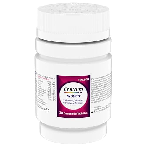 CENTRUM Women Multivitamins and Minerals for Women - 23 Nutrients Vitamin D, C, B12, B7, Iron & Zinc - Food Supplement Fatigue, Immunity & Skin, Hair, Nails - 30 Tablets - 1 Month - Image 4