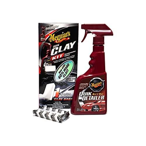 Meguiar’s G1116EU Kit Gomme Décontamination Quik Clay, Contient Flacon de Brillance Éclair, 473ml et Une Gomme de 80g - pour Éliminer en Toute Sécurité Les Contaminants Adhérents sur la Carrosserie - Image 3