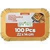 PORTENTUM Air Fryer Baking Paper - 100 pieces Food-Grade BPA Free, 22 x 14 cm Rectangular, Compatible Double Fryers Type Ninja Foodi Dual Zone - Image 2