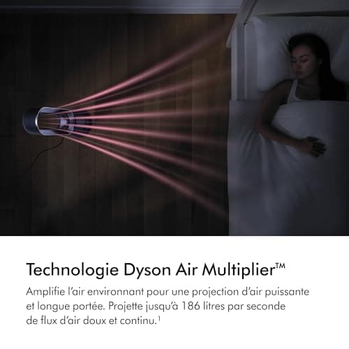 Dyson Hot+Cool Jet Focus Chauffage et ventilateur AM09 – 2-en-1 : chauffe et refroidit avec flux d’air puissant (Blanc/Argent) - Image 7