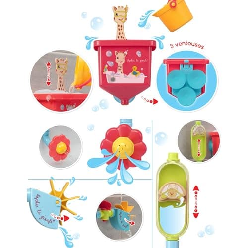 Sophie la Girafe - Tuyaux Folies Sophie La Girafe Toy - Early learning toy - Develops your child's dexterity - Bath toy - from 10 months - Image 7