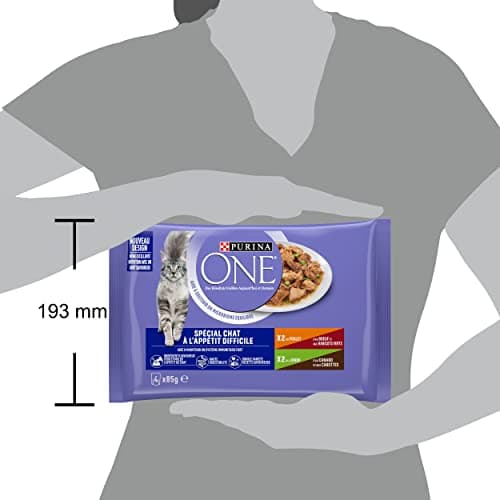 PURINA ONE | Benefits | Adult Cat with Difficult Appetite | Sliced in Sauce | Stimulates the Cat's Appetite, High Digestibility | Chicken & Beef & Turkey & Duck | Lunch Bag | Pack of 12 (4 x 85g) - Image 6