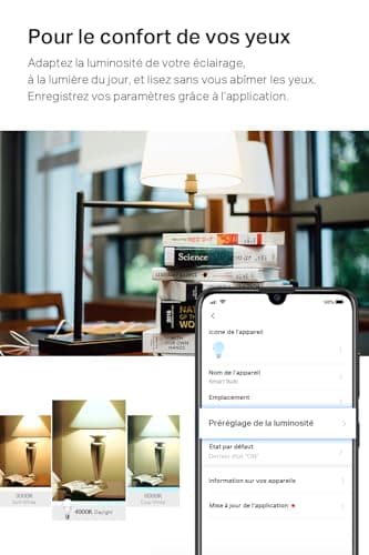 Tapo Ampoule Connectée WiFi, Ampoule LED E27 Blanc 4000K, Dimmable 8W 806Lm, Compatible avec Alexa et Google Home, Commande Vocale, Economie d'énergie, L520E - Image 5