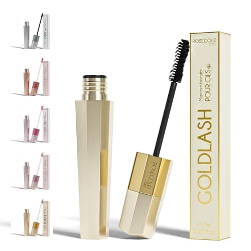 ROSEGOLD GOLDLASH Mascara booster pour cils Épaissit Allongé. Améliore la croissance et la pousse des cils - 99% Naturel Fabriqué en France - Sans hormone Sans parfum - Vegan - Image 2
