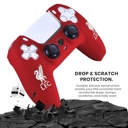 Head Case Designs Officially Licensed Liverpool Football Club White Liverbird Red Logo Silicone Skin Case for Game Controller Compatible with PS5 Sony DualSense Controller - Image 6