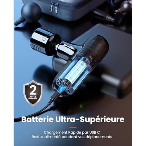 BOB AND BRAD Q2 Pro Muscle Massage Gun with Heated & Cold Head - Mini Back Massager - Portable Massage Gun for Sports and Office Recovery - Quiet, Case Included - Image 6