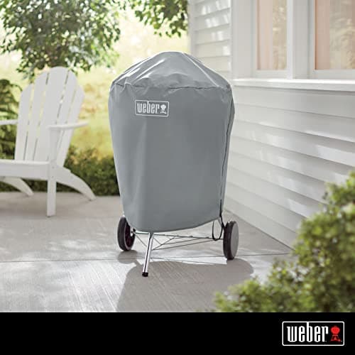 Weber 57 cm Charcoal BBQ Cover with Straps and Fixing Straps, Grey, 58.5 x 72.5 x 91 cm - Image 3