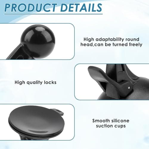 Garmin GPS Car Mount Holder - Replacement Windscreen Suction Cup Holder Compatible with Drivesmart, Nuvi, Zumo, NuLink, Dezl, Driveassist, Camper Van (Black) - Image 6