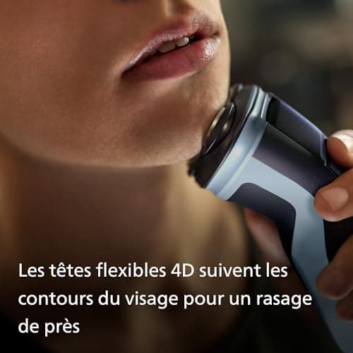Philips Electric Shaver Series 3000x - rasoir électrique Wet & Dry pour hommes, couleur Bleu céleste, technologie SkinProtect, tondeuse rétractable, rasoir ergonomique pour hommes (modèle X3053/00) - Image 7
