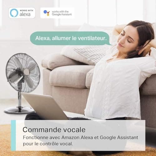 Tapo Prise Connectée WiFi, Prise Intelligente compatible avec Alexa et Google Home, 10A Type E, Contrôler le radiateur, la cafetière, la lampe à distance, aucun hub requis, Tapo P100(FR) 2 Pack - Image 4