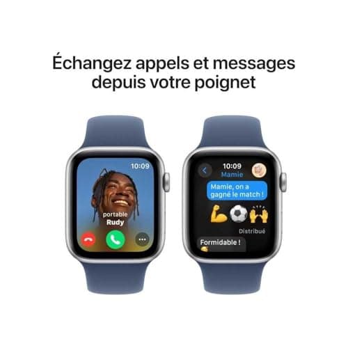 Apple Watch SE (2nd Generation) 44mm GPS Smartwatch with Silver Aluminium Case and Sport Denim Strap (S/M) - Activity Tracking, Sleep Tracking, Accident Detection, Heart Rate Monitoring - Image 5