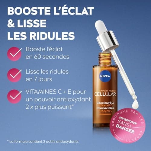 NIVEA - Coffret Routine Sérum Layering Soin Visage Anti-Âge Cellular Expert - Trio de Sérums : 3 Zones + Acide Hyaluronique + Vitamine C - Tous Types de Peaux - 3 x 30 ml - Image 6