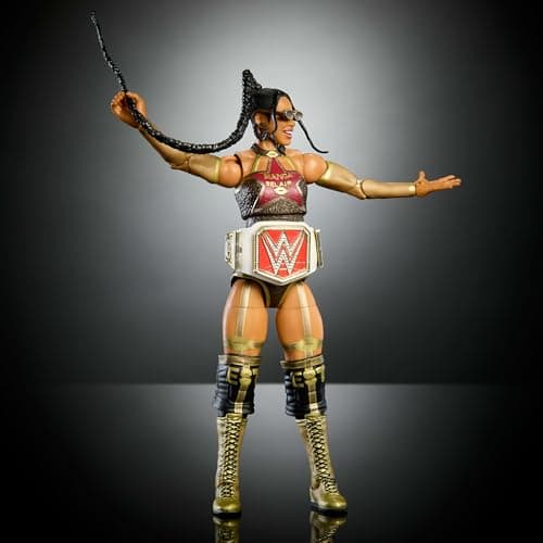 WWE Mattel Elite Collection Premium Action Figure and Accessories Live Event Bianca Belair Wrestlemania with Howard Finkel Build-A-Figure Parts - Image 6