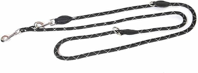 Julius-K9 IDC Adjustable Lead 12mm x 2.2m Strong Nylon Rope - Fluorescent Black