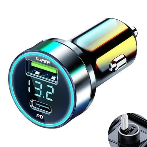 Mobile Phone Cigarette Charger, USB-C & USB Car Charger, 66W Car Cigarette Lighter Adapter, Fast Charger for Smartphones and Laptops, Compatible with 12V Cigarette Lighter Socket - Image 8